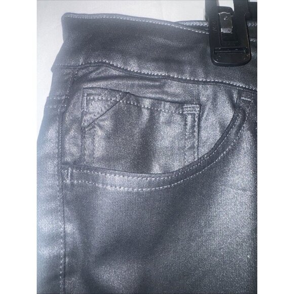 Edgely Women’s Gray Faux Leather Ankle Slim Straight High Rise Pants Sz 20W NEW - Picture 2 of 14